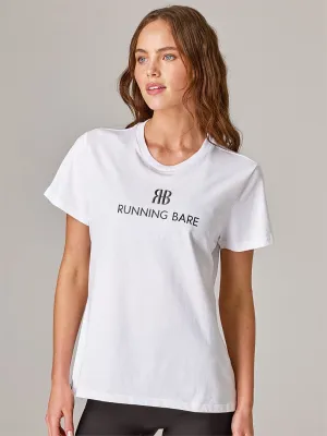 RUNNING BARE TOTEM 3.0 BOYFRIEND TEE WHITE