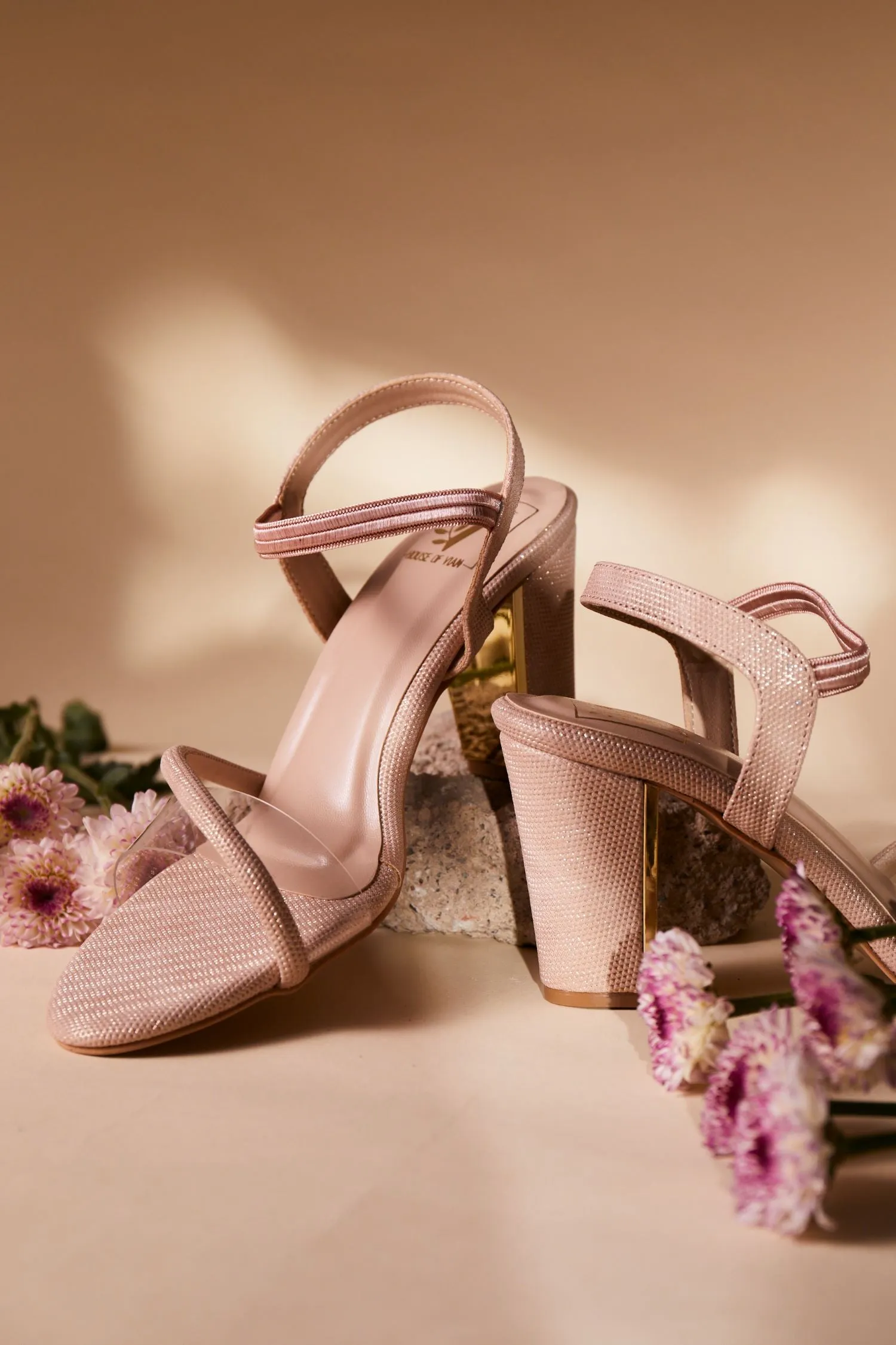 Sabrina Rose Gold  Heels