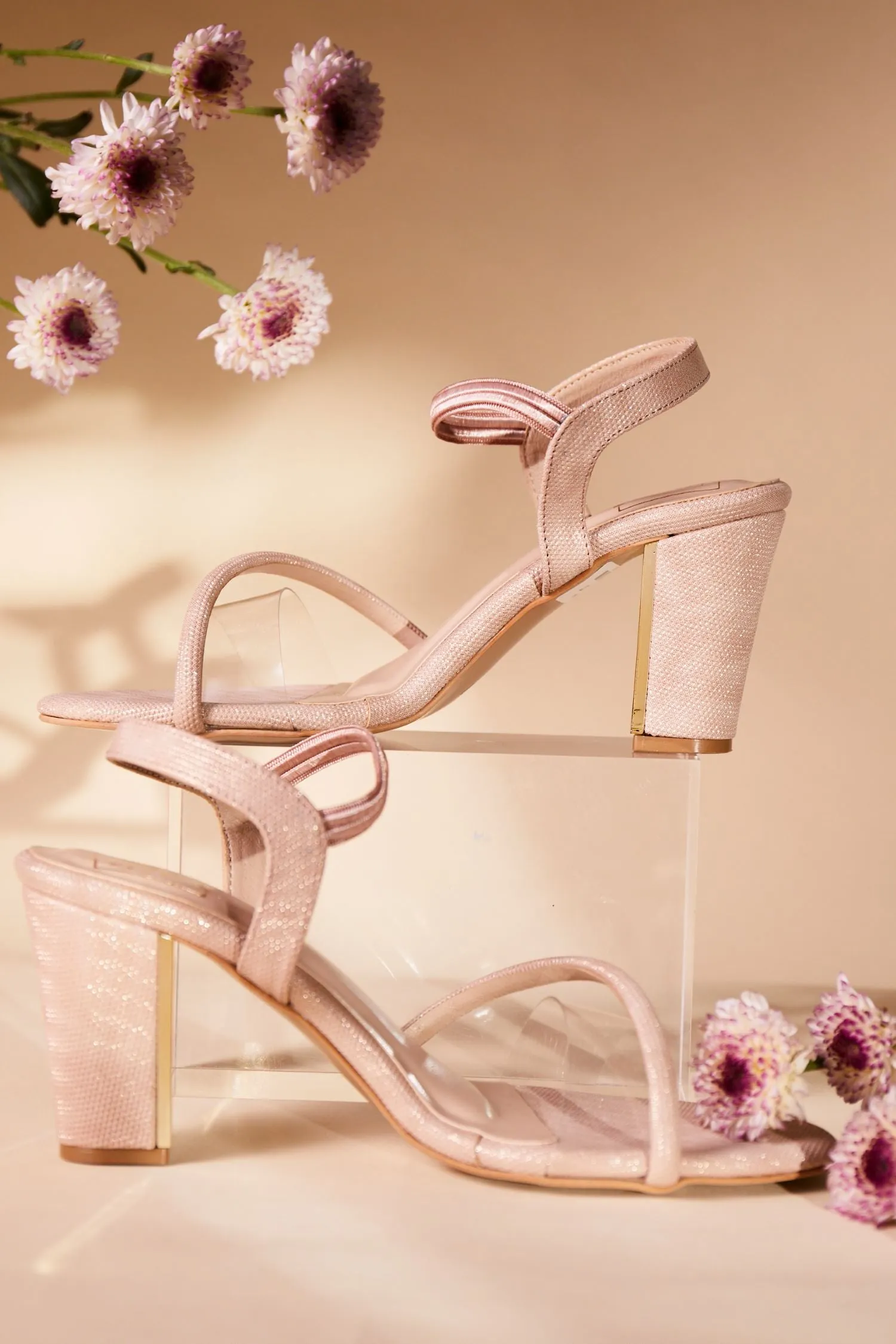 Sabrina Rose Gold  Heels
