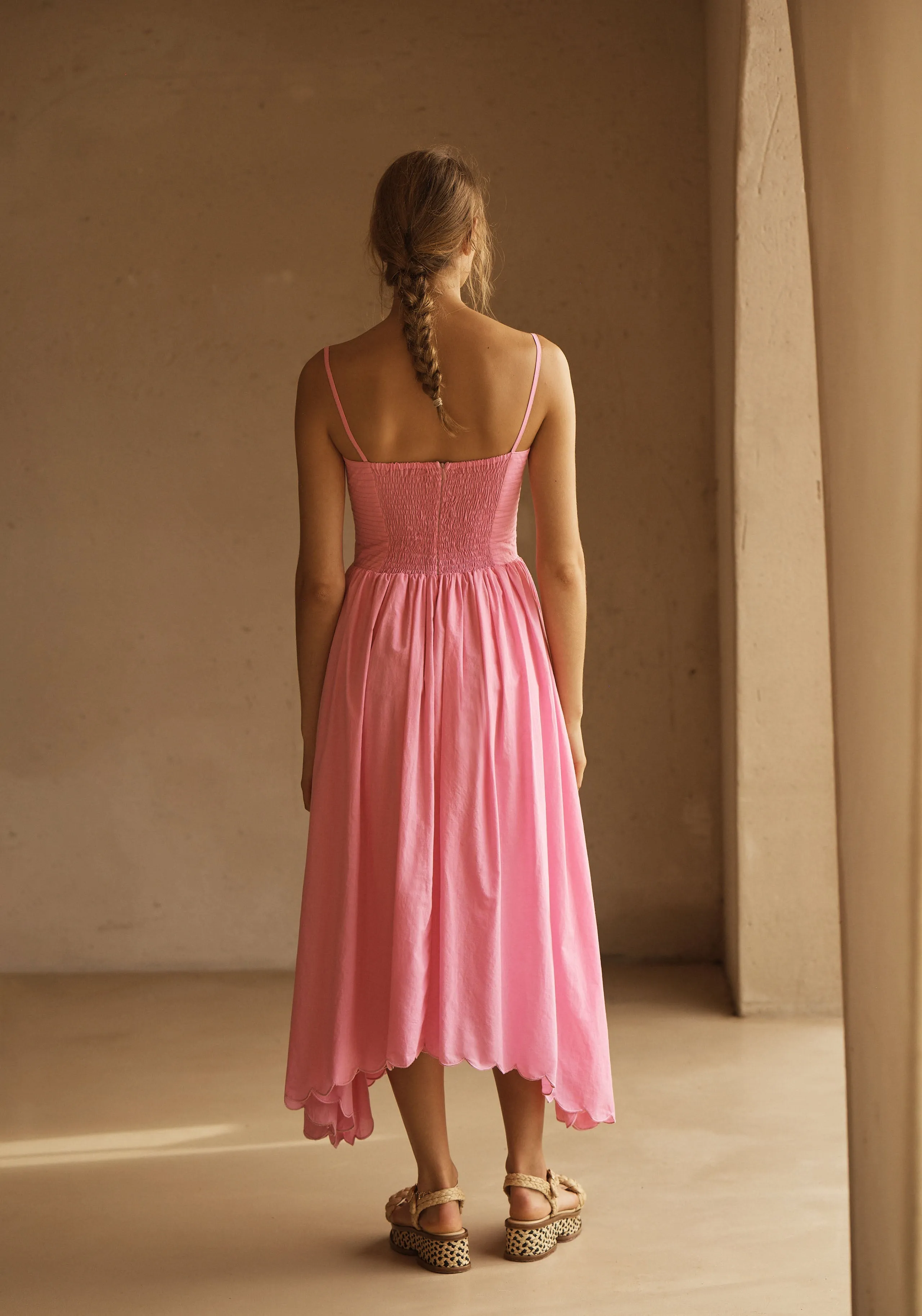 Scallop Midi Dress - Clavell