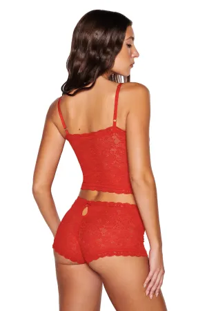 SERINA SHORT - RED : LACE