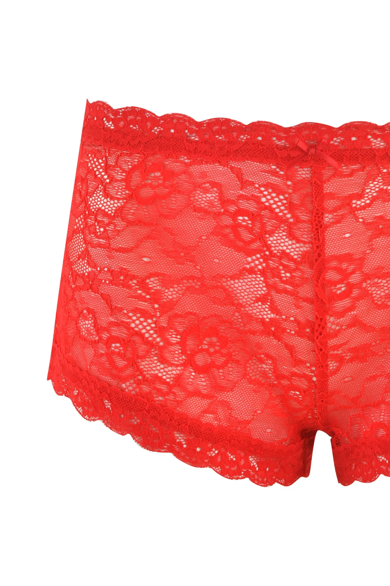 SERINA SHORT - RED : LACE