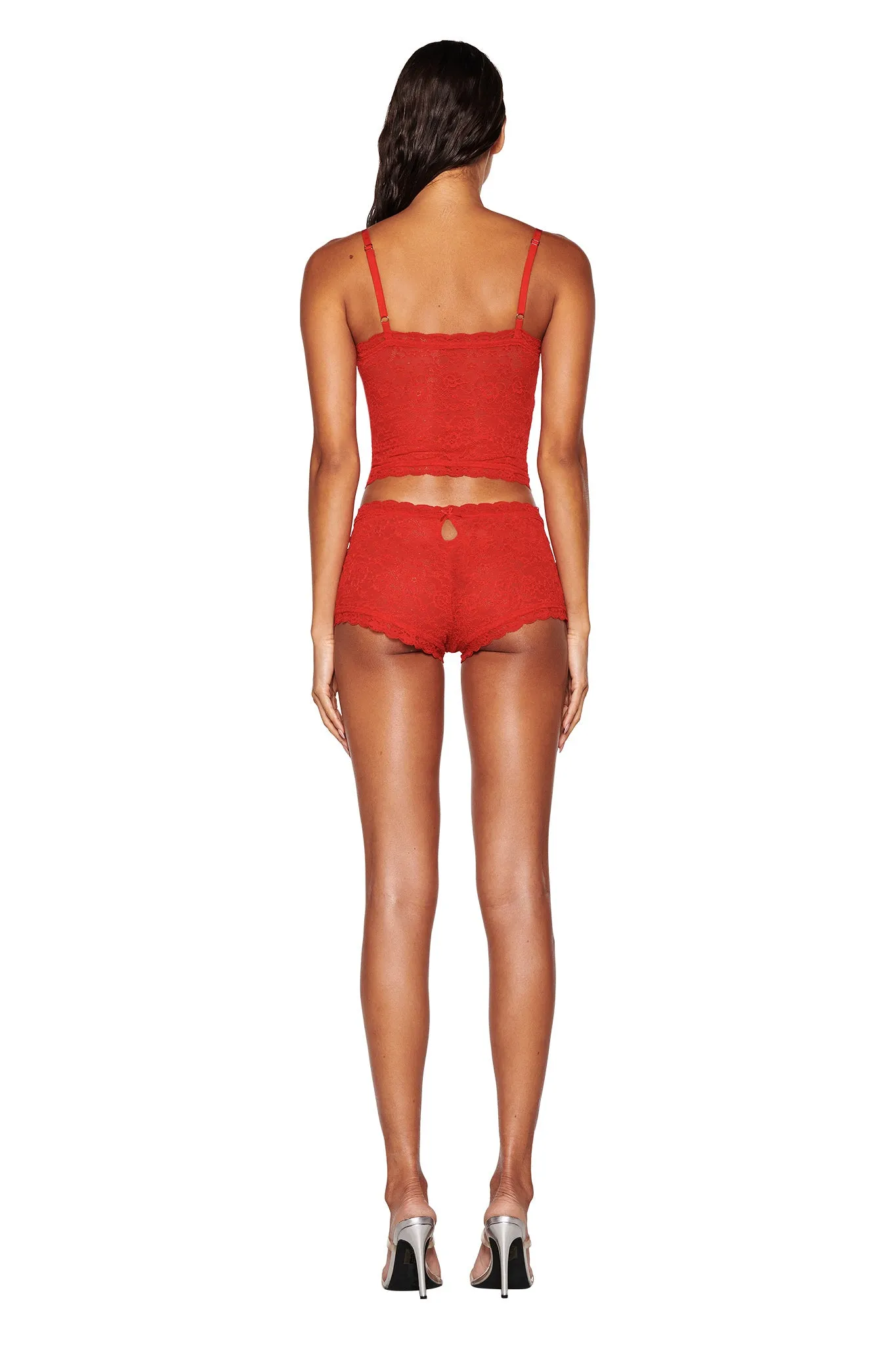 SERINA SHORT - RED : LACE