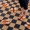 SHANGIES by Stilov Unisex Jute Sandals in Spicy Pumpkin
