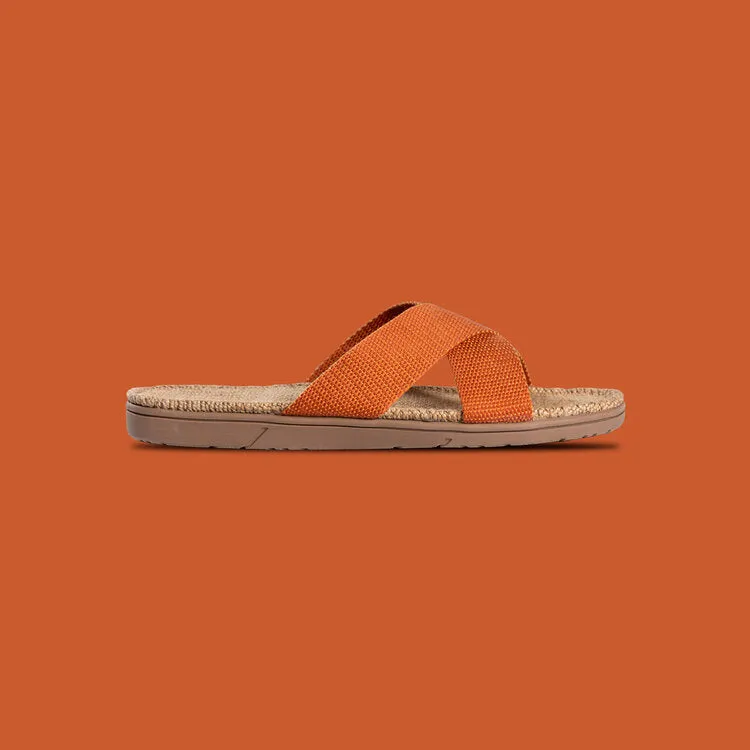 SHANGIES by Stilov Unisex Jute Sandals in Spicy Pumpkin