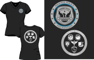 SHIRT - PHOENIX POLICE FOUNDATION WOMEN'S LOGO T - BUREAU *CLEARANCE ITEM**