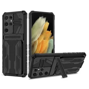 Shockproof Card Holder Case With Kickstand For Samsung Galaxy