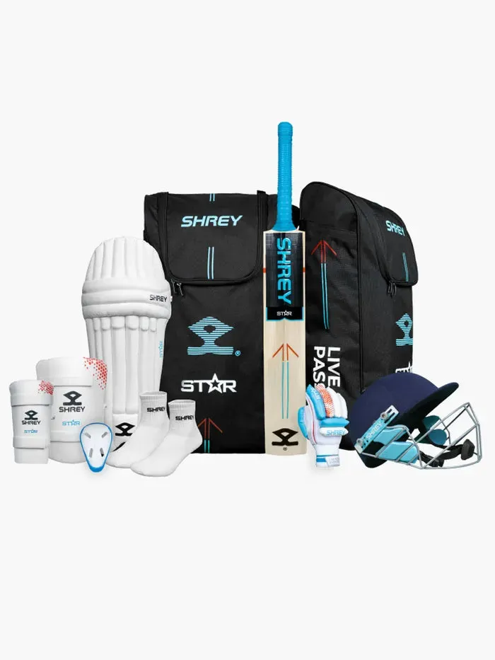 Shrey Star Full Cricket Kit Kashmir Willow Size