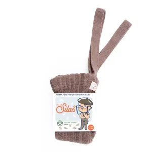Silly Silas Footed Granny Teddy Tights with Braces - Granola