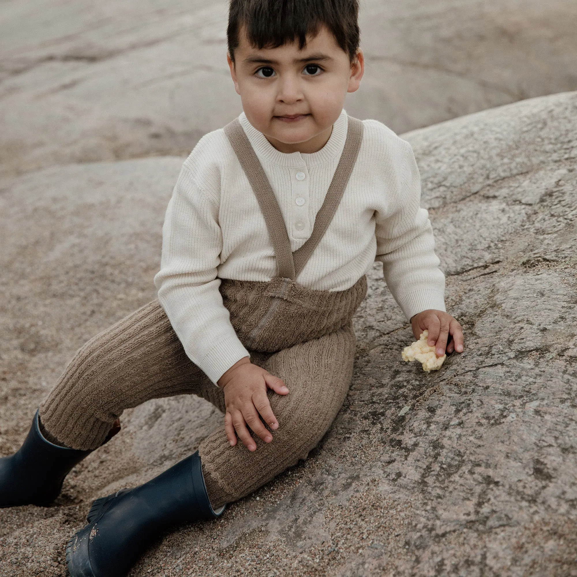 Silly Silas Footed Granny Teddy Tights with Braces - Oyster Grey