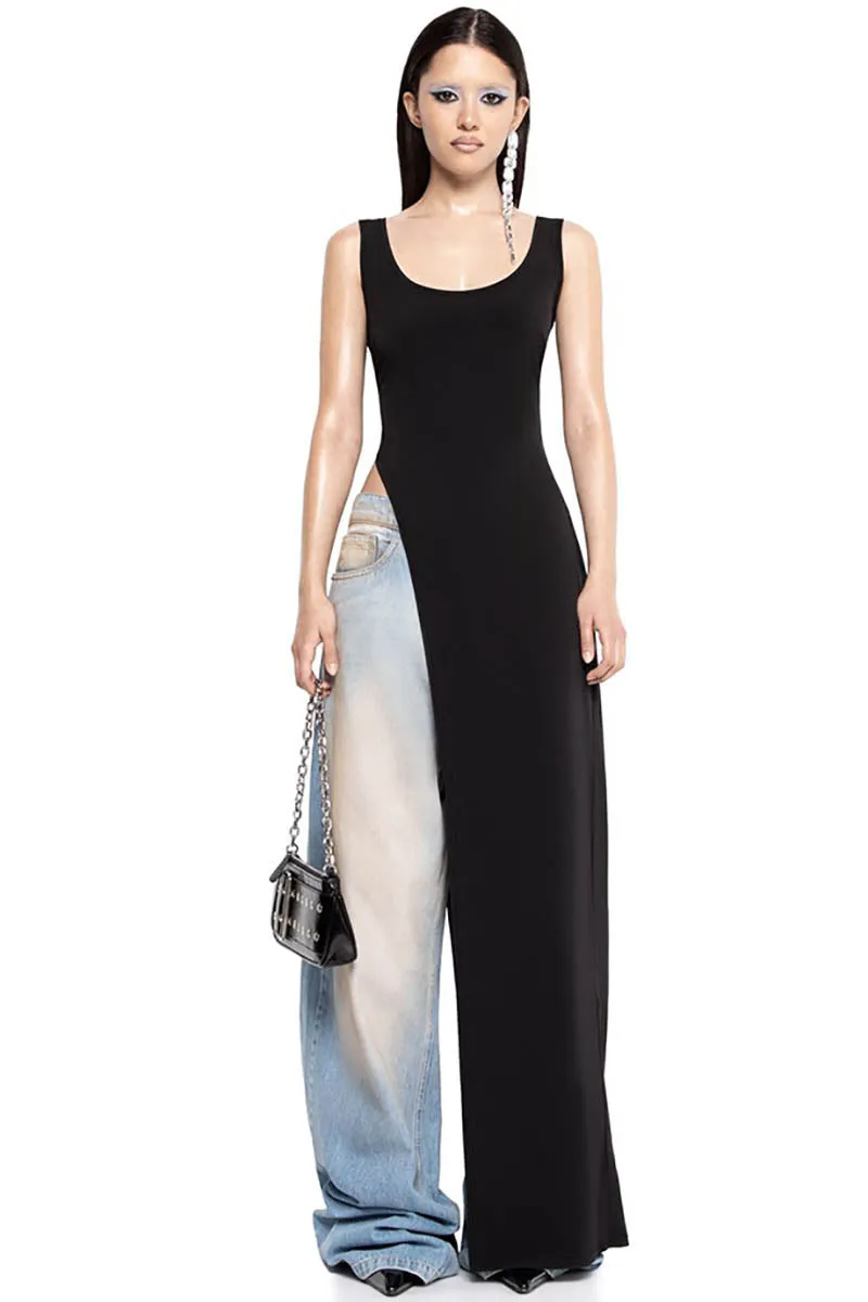 Sleek Silhouette Top with Asymmetrical Slit