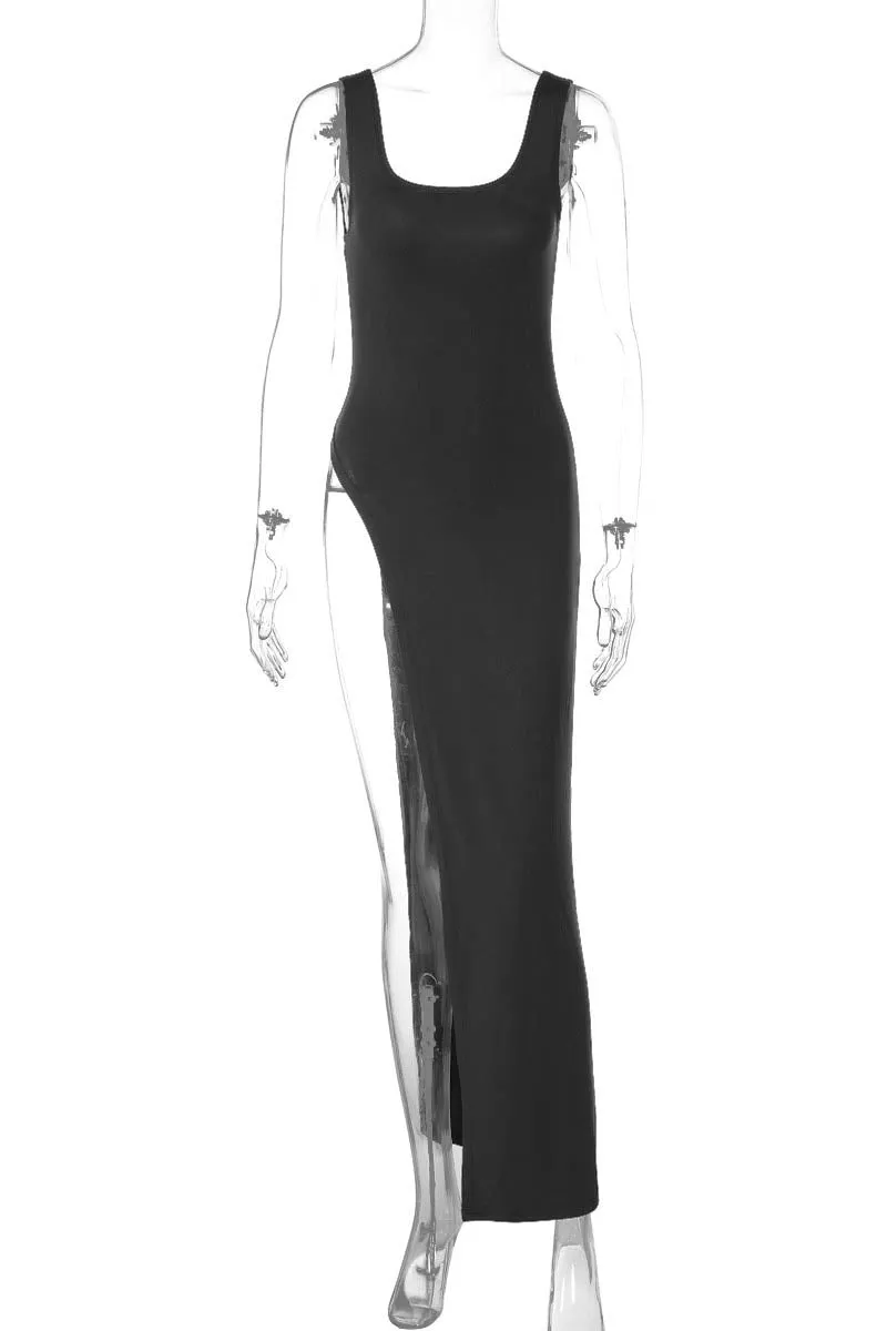 Sleek Silhouette Top with Asymmetrical Slit