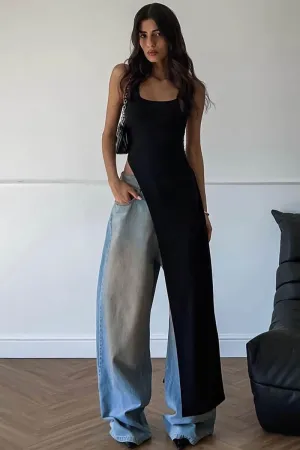 Sleek Silhouette Top with Asymmetrical Slit