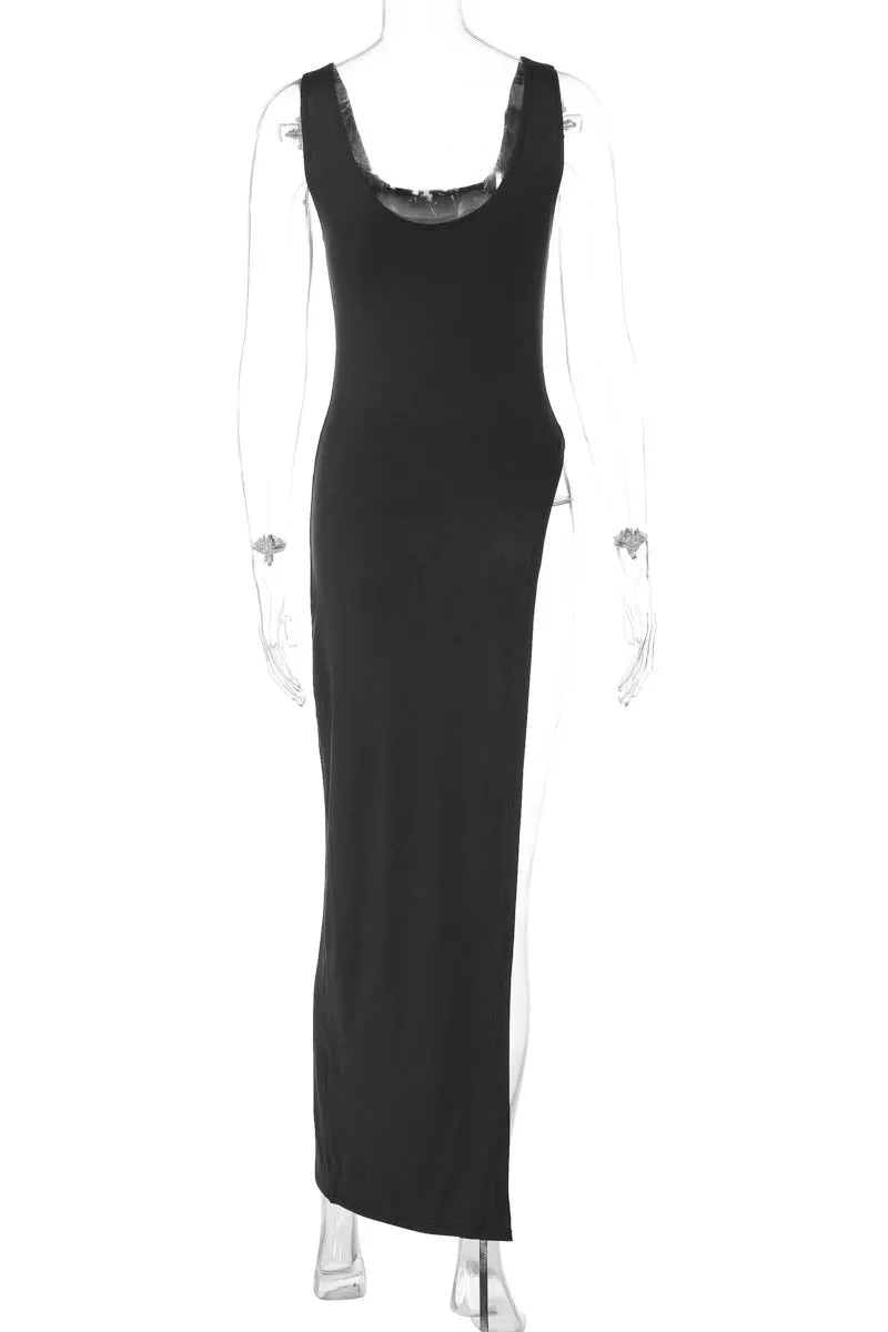 Sleek Silhouette Top with Asymmetrical Slit