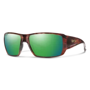 Smith Optics Guides Choice XL Tortoise Frame Glass Green Mirror Lens Performance Sunglasses