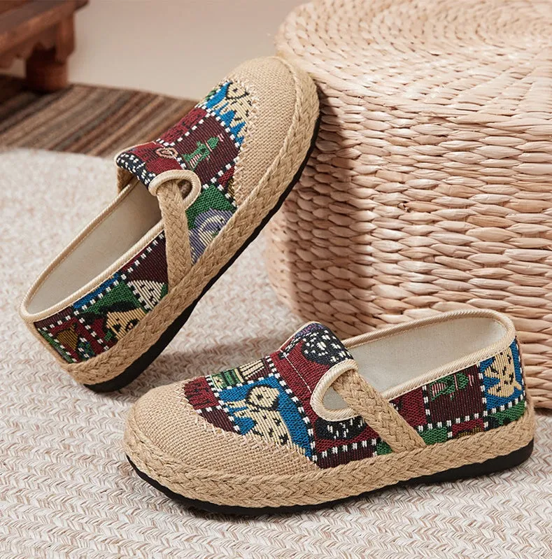 Soft and Breathable Classic Embroidered Casual Espadrilles