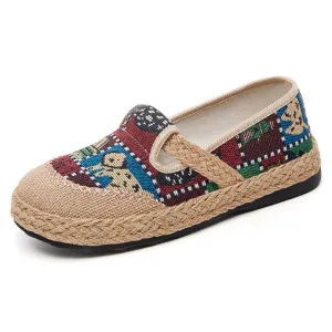 Soft and Breathable Classic Embroidered Casual Espadrilles