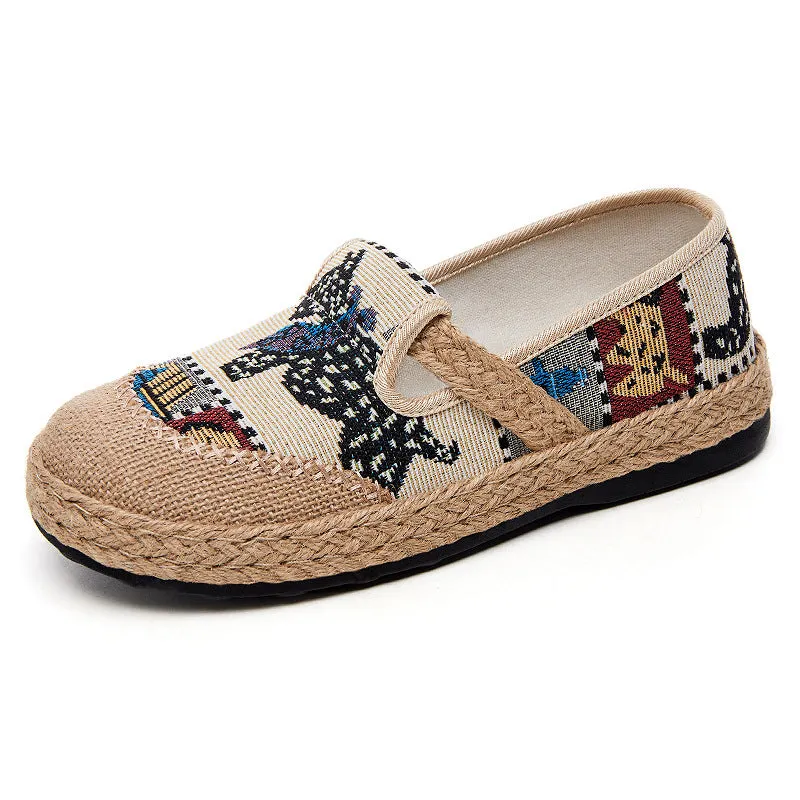 Soft and Breathable Classic Embroidered Casual Espadrilles