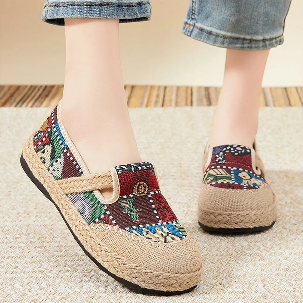 Soft and Breathable Classic Embroidered Casual Espadrilles
