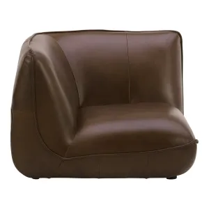 Space-Age Leather Lounger Corner Chair