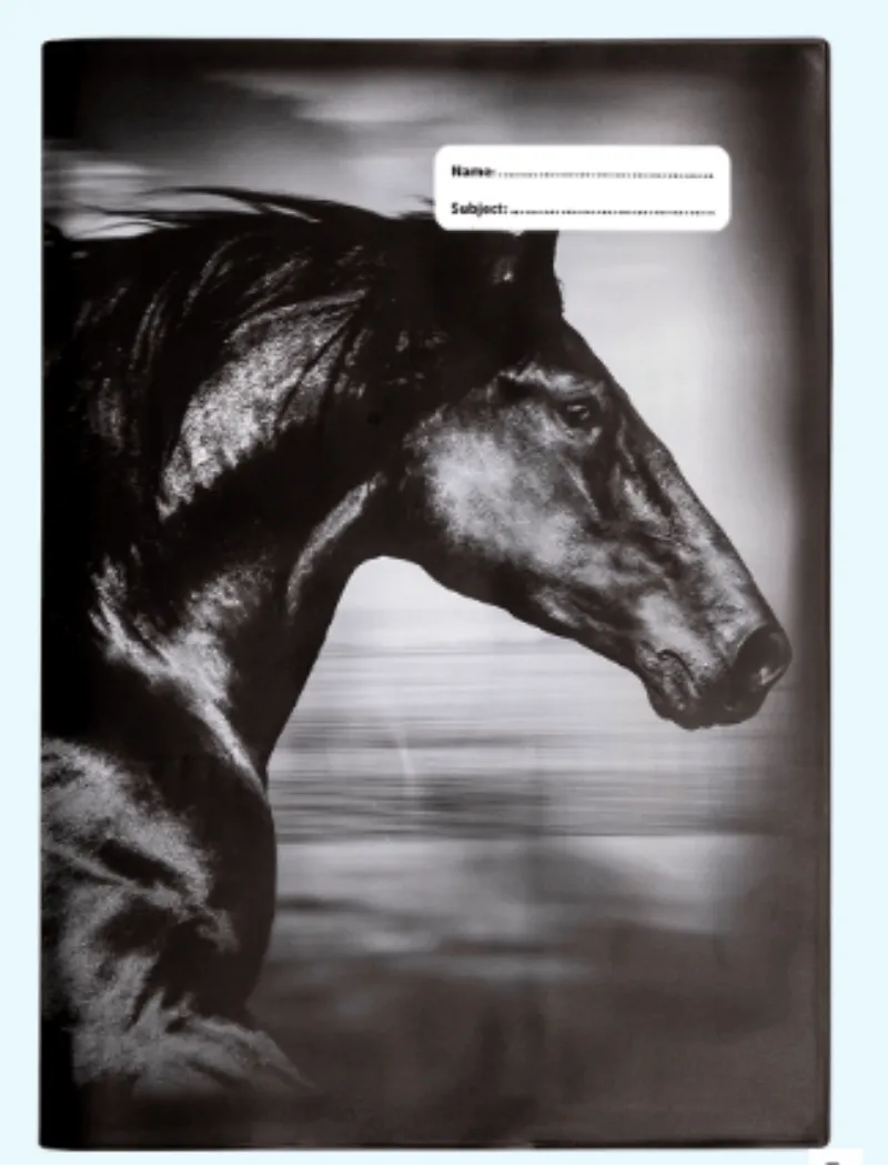 Spencil A4 Book Cover-Black Horse