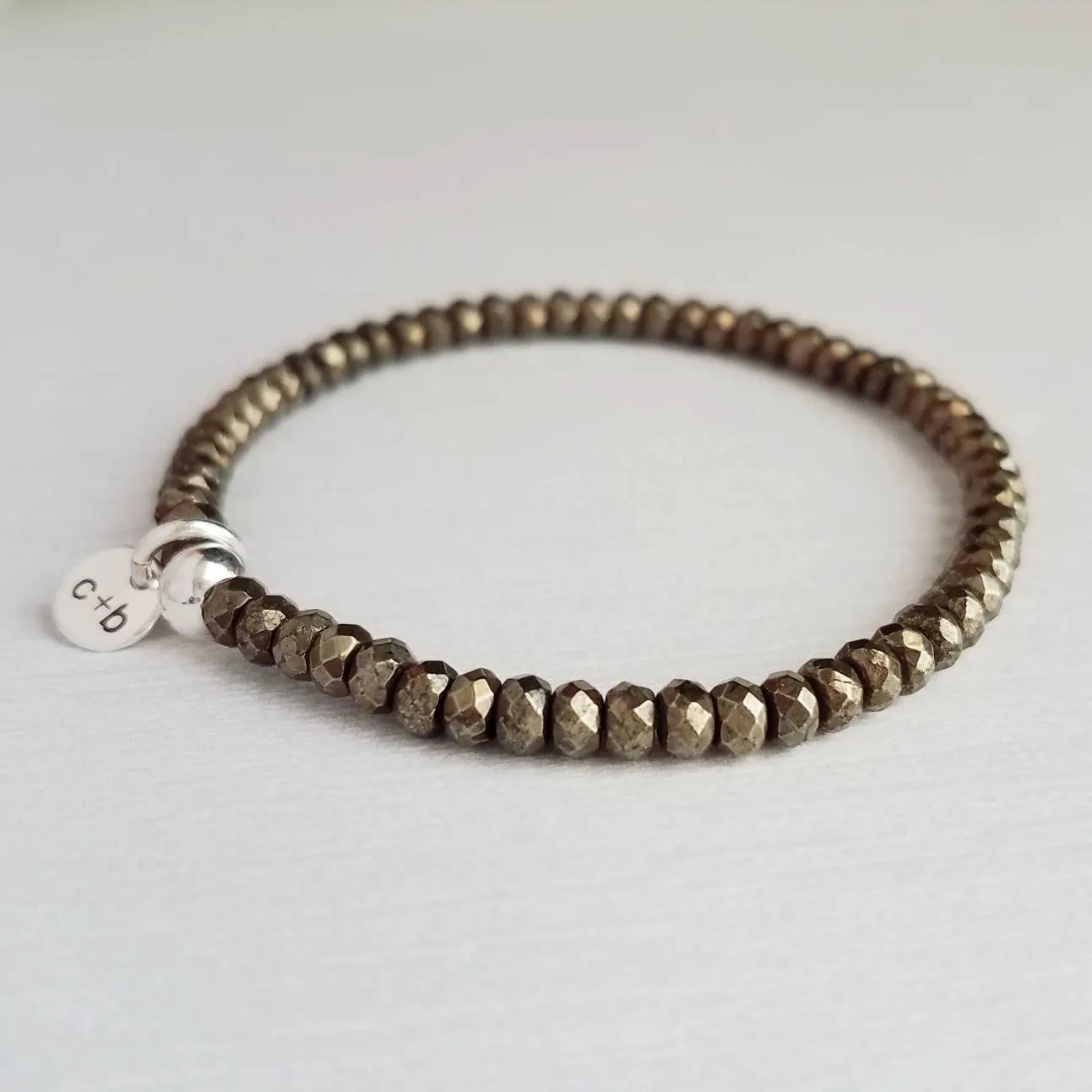 Stacking Bracelet Set - pyrite gold stone grey silver seed beads - chunk nugget stretch elastic bangle - African Imfibinga Zulu Job's Tears