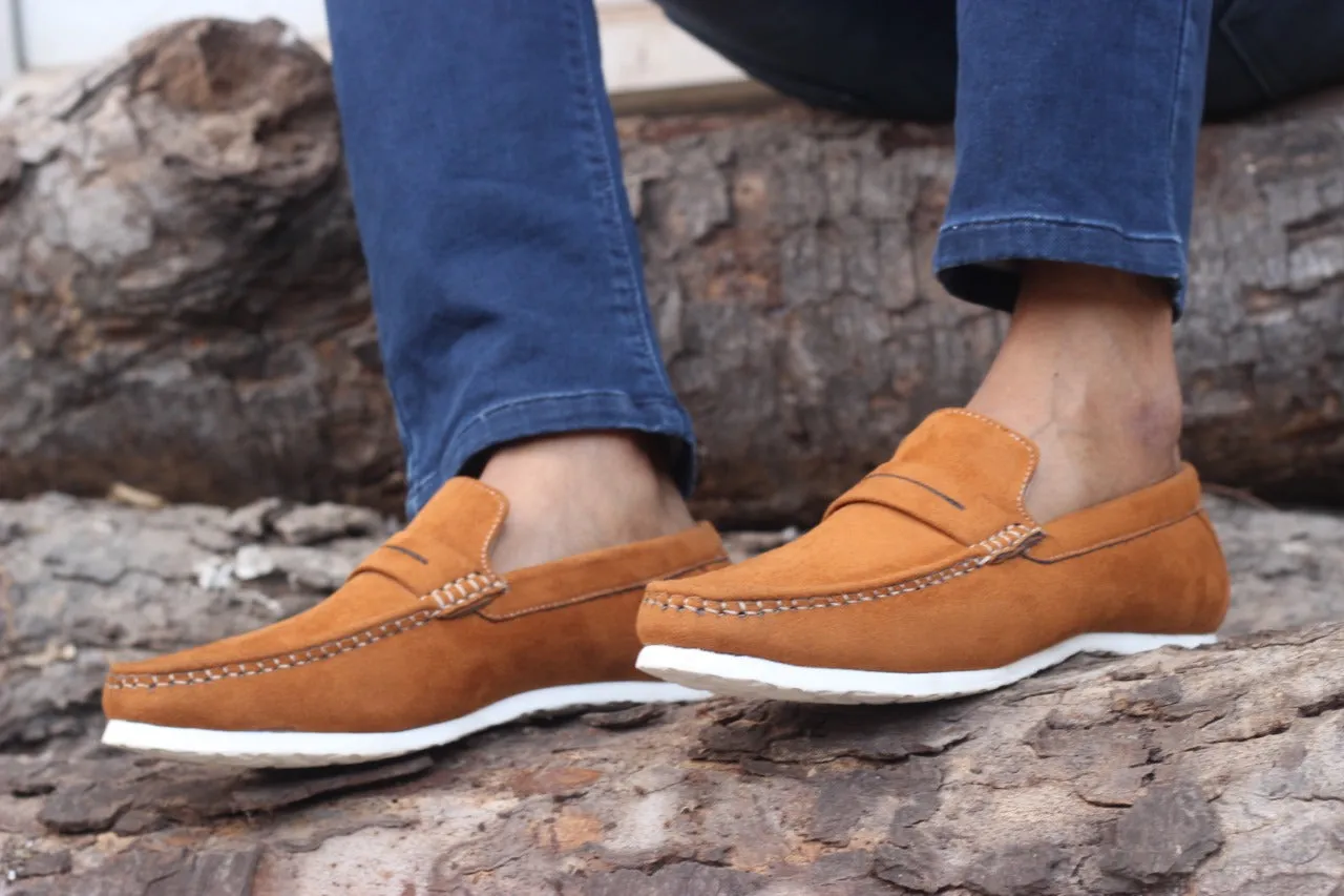 Tan Suede Men Drivers