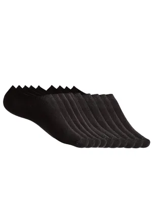 Texlon Men's Cotton Low Cut Loafer Socks (Free Size) (Black) - Pack Of 5 Pair