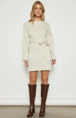 Textured Relaxed Fit Knit Dress