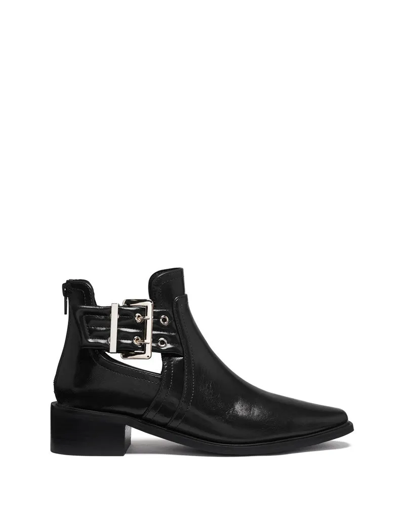 Therapy Shoes Baylee Ankle Boots Black Crinkle patent