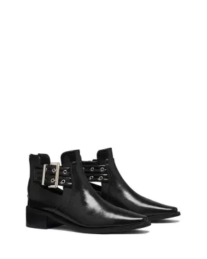 Therapy Shoes Baylee Ankle Boots Black Crinkle patent