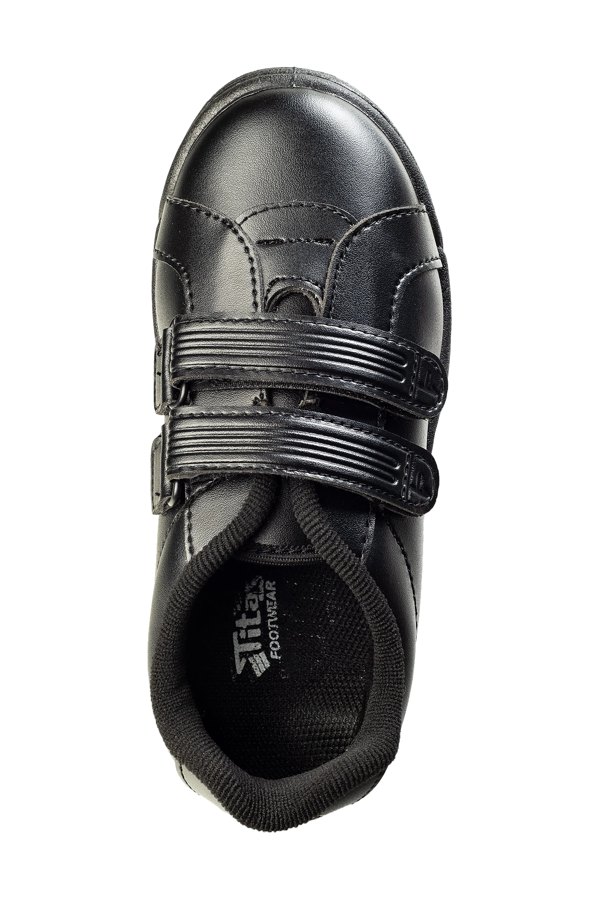 Titas Boys Black Velcro School Shoe (3 to 9 Years Kids)(Skool Day)