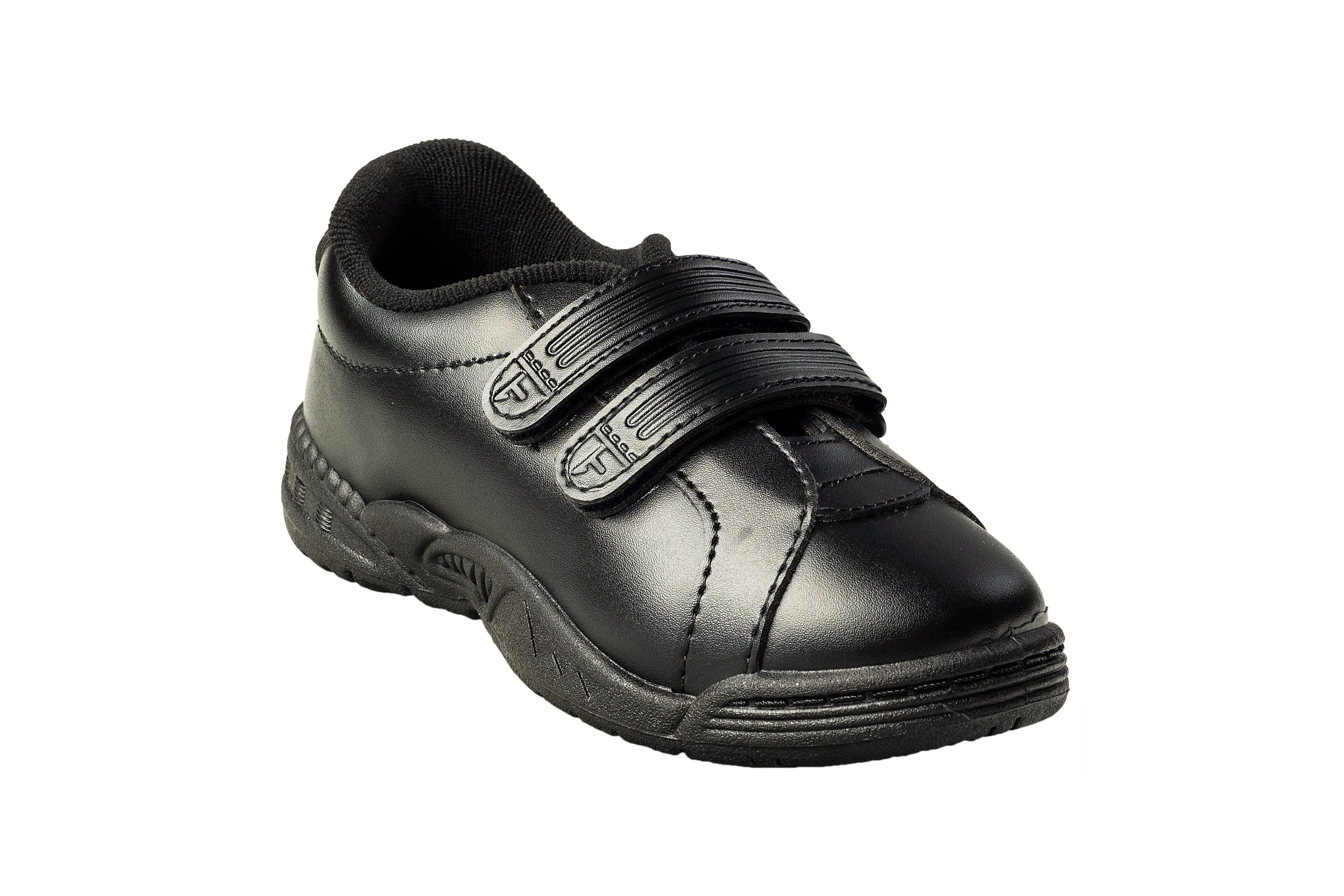 Titas Boys Black Velcro School Shoe (3 to 9 Years Kids)(Skool Day)