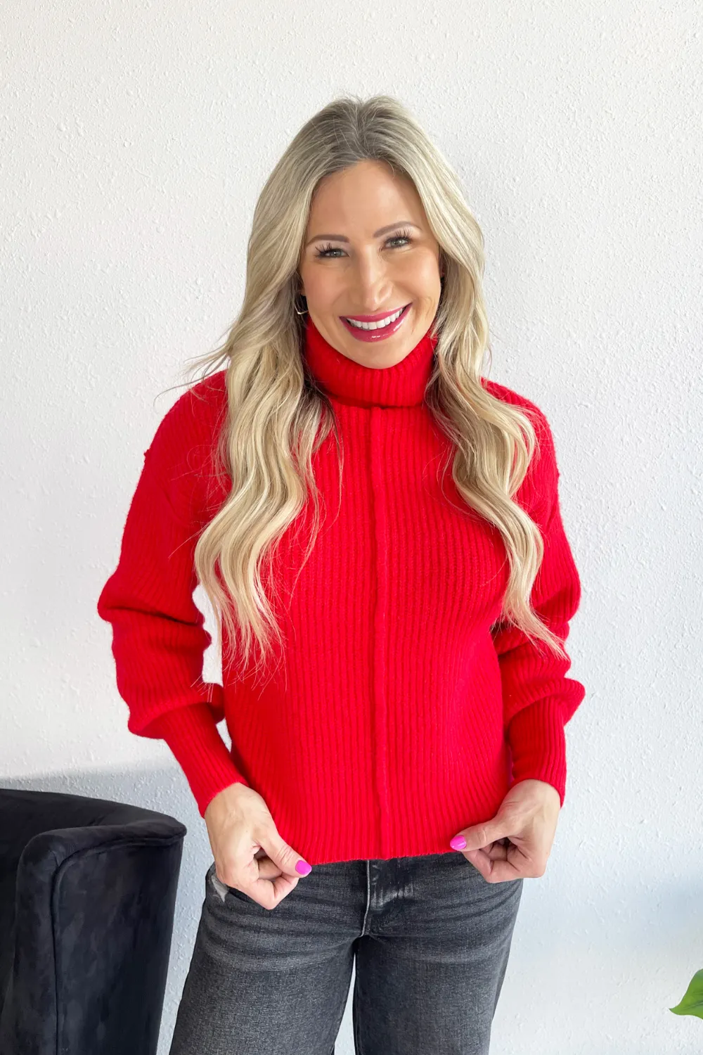 Turtle Neck Knit Sweater