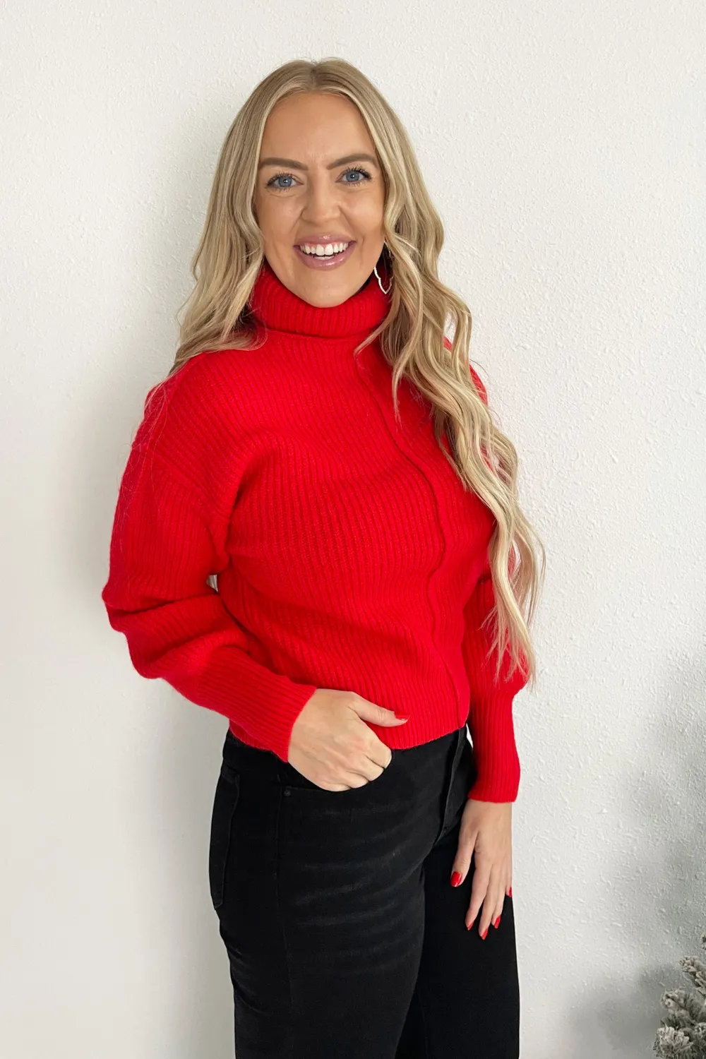 Turtle Neck Knit Sweater