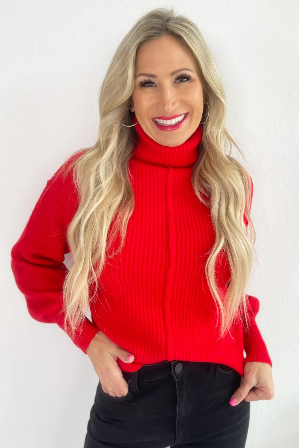 Turtle Neck Knit Sweater