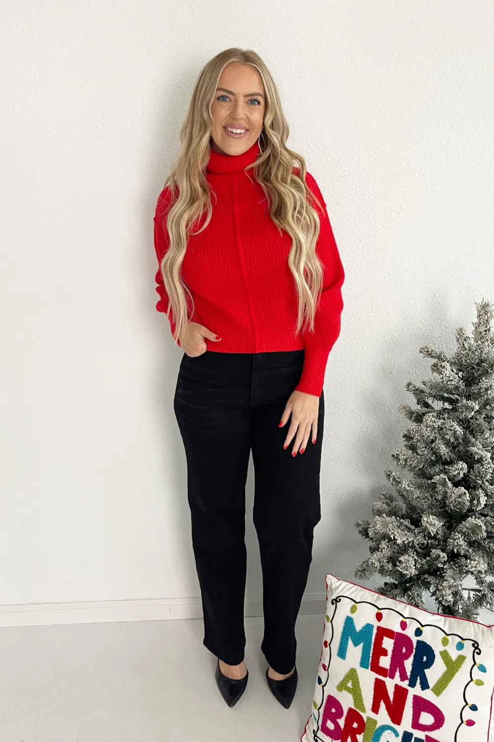 Turtle Neck Knit Sweater