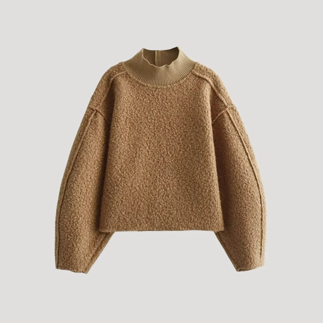 Turtleneck Sweater – Textured Knit – Soft Winter Staple