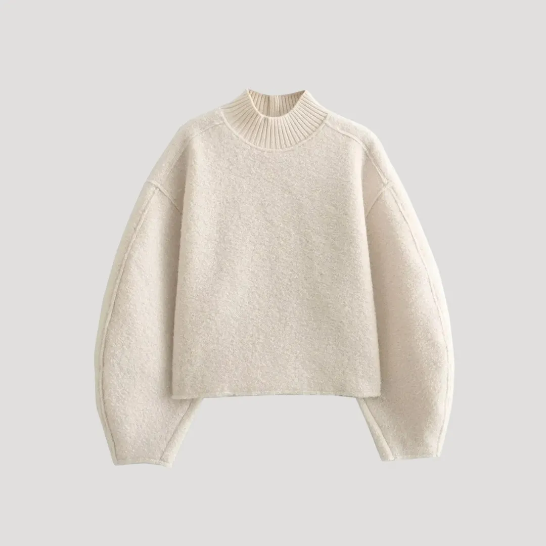 Turtleneck Sweater – Textured Knit – Soft Winter Staple
