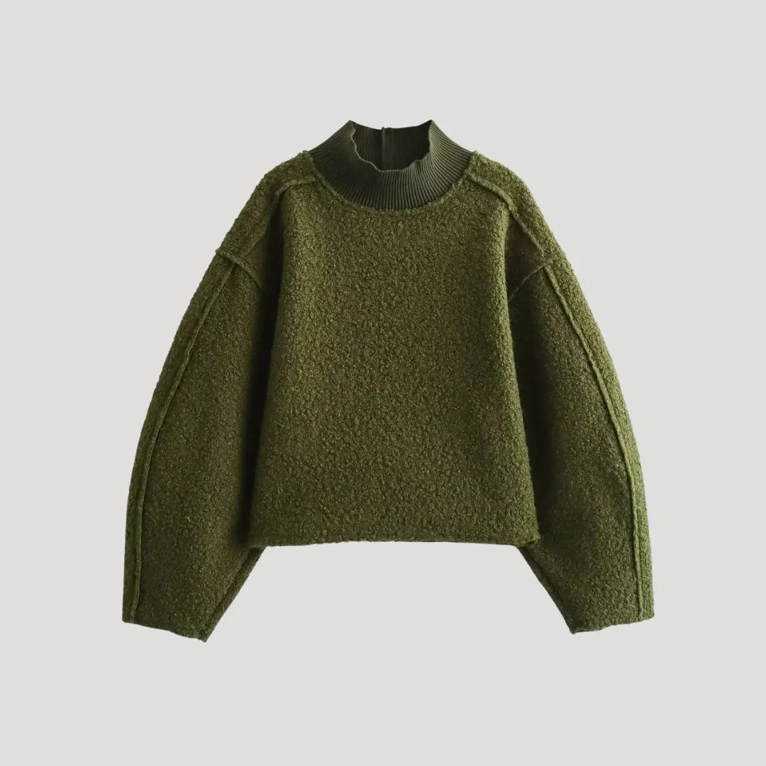 Turtleneck Sweater – Textured Knit – Soft Winter Staple