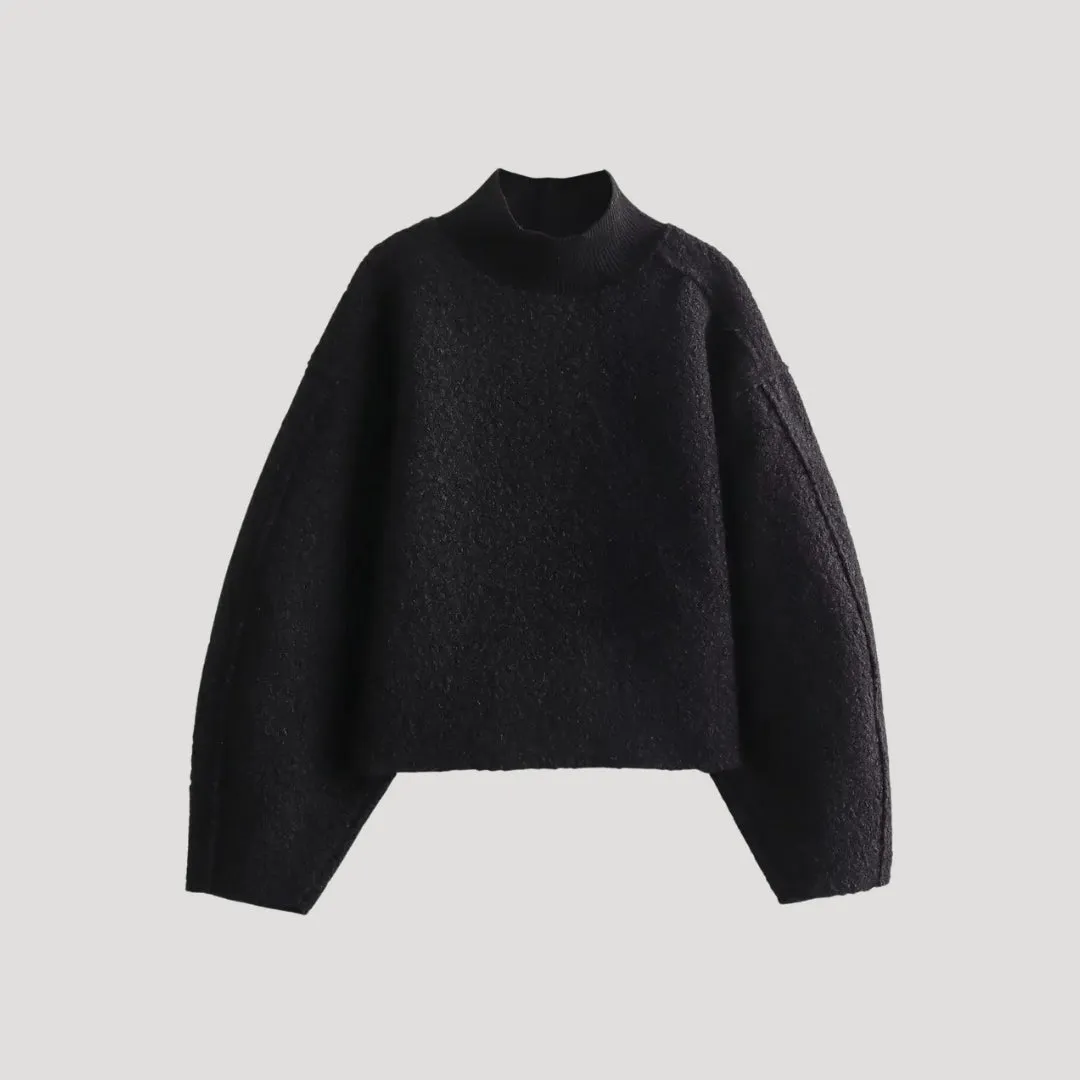 Turtleneck Sweater – Textured Knit – Soft Winter Staple