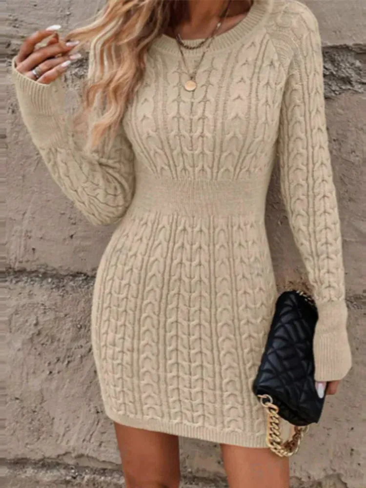 TwistAura Knit Mini Dress