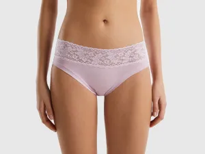 UNDERWEAR WITH LACE IN SUPER STRETCH ORGANIC COTTON