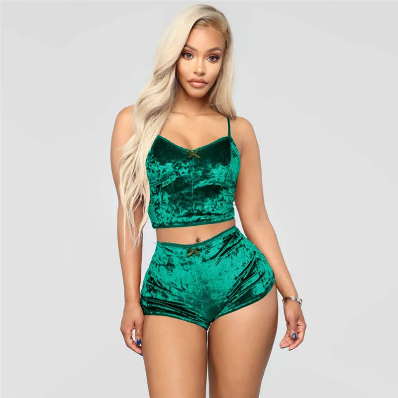 Velvet Seduction Lounge Bralette and Shorts Set