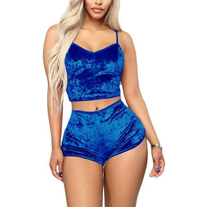 Velvet Seduction Lounge Bralette and Shorts Set