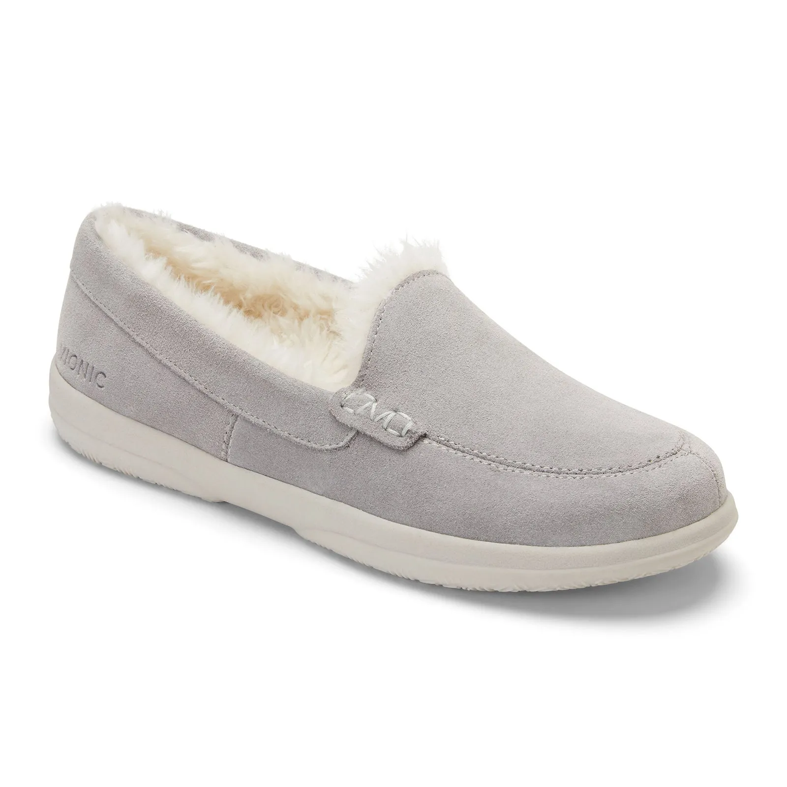 Vionic Lynez Slipper (Women) - Light Grey Suede