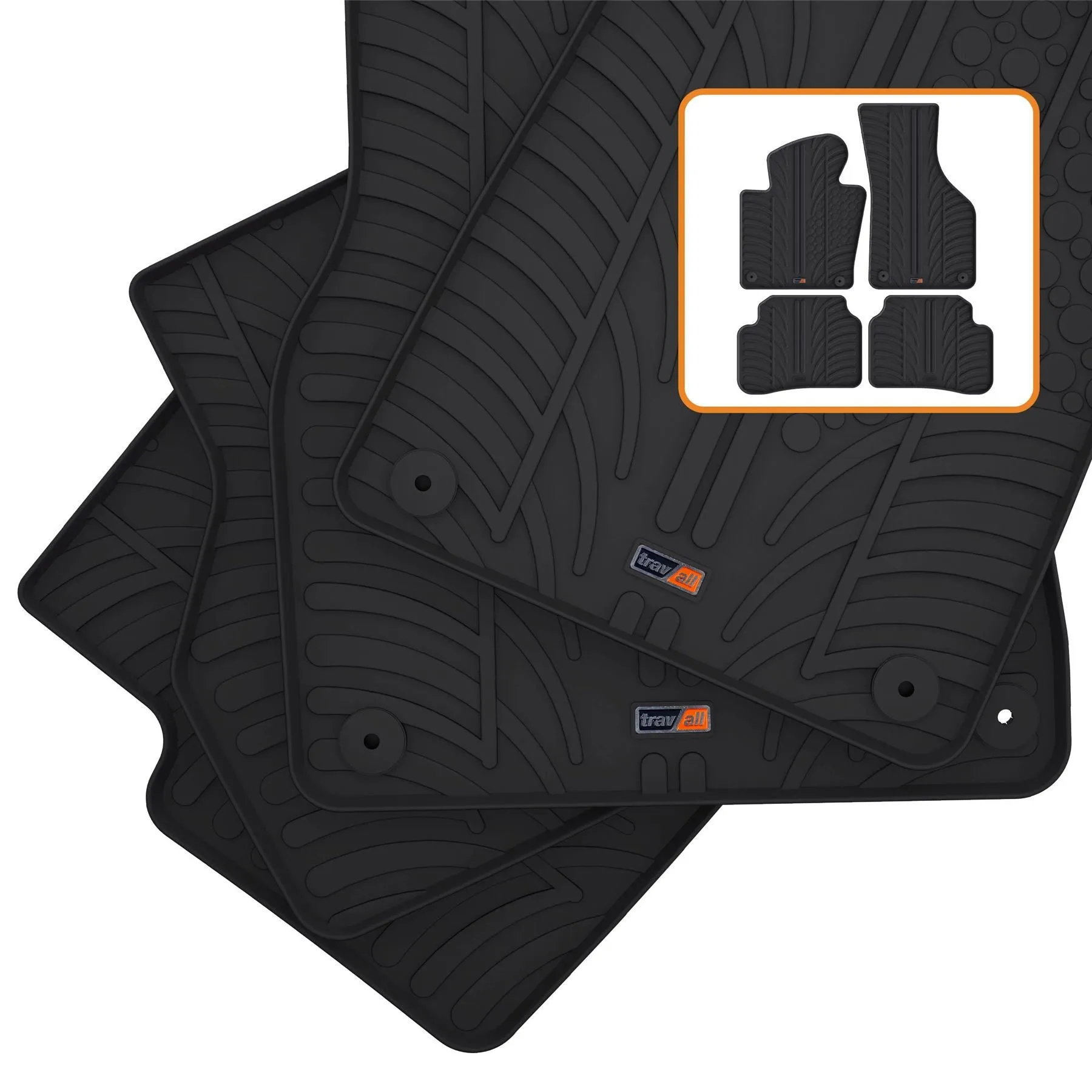 VW Passat Saloon Rubber Car Mats (2010-2015)