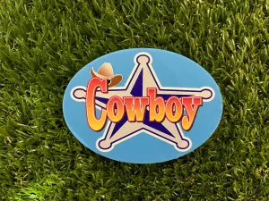 Western Express Magnet MAG-94521 Sheriff Badge with Cowboy Design