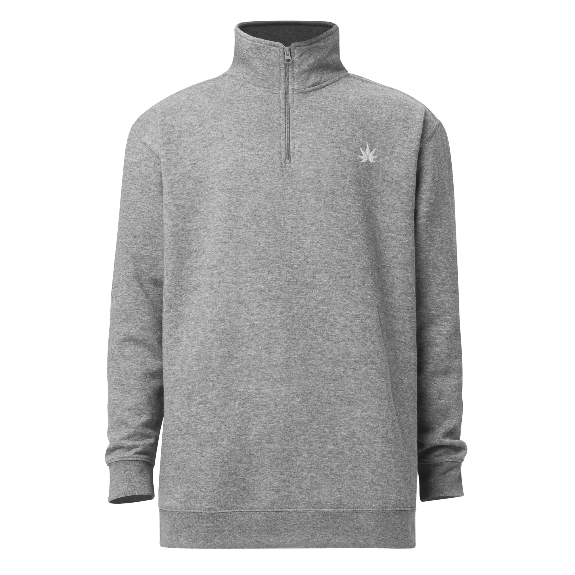 White Leaf Unisex Fleece Pullover