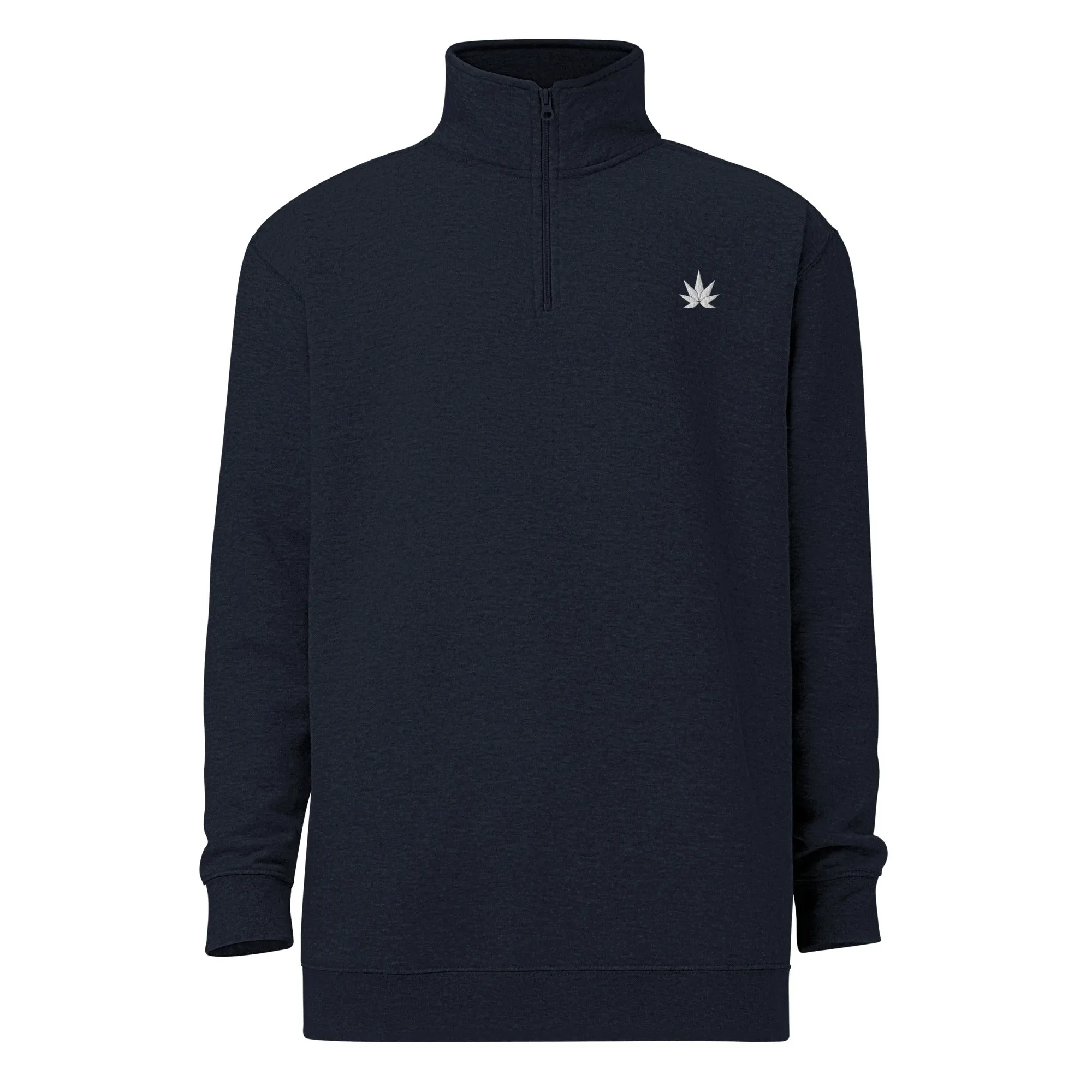White Leaf Unisex Fleece Pullover